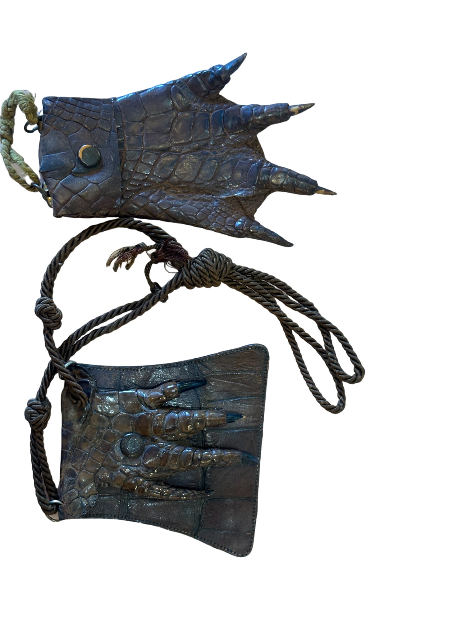 Lot of Two Vintage Alligator Leather Foot Coin Purse Coin Pouch (1 of 12)