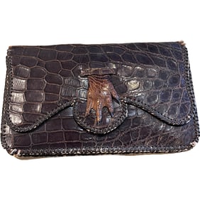 Alligator Leather Clutch 'Real Guaranteed Alligator Bag Co'