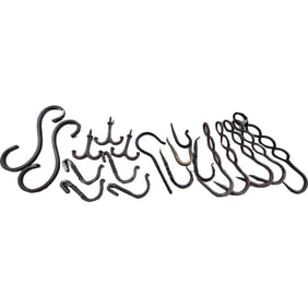 Lot of Assorted Vintage Hooks / Meat Hooks / S - Hooks / Pot Rack Hooks