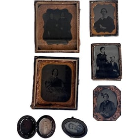 Lot of Antique Tin Type Photographs