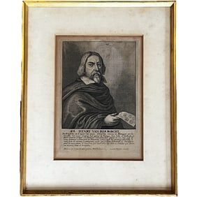 Wenceslaus Hollar, Henry Van Der Borcht Etching