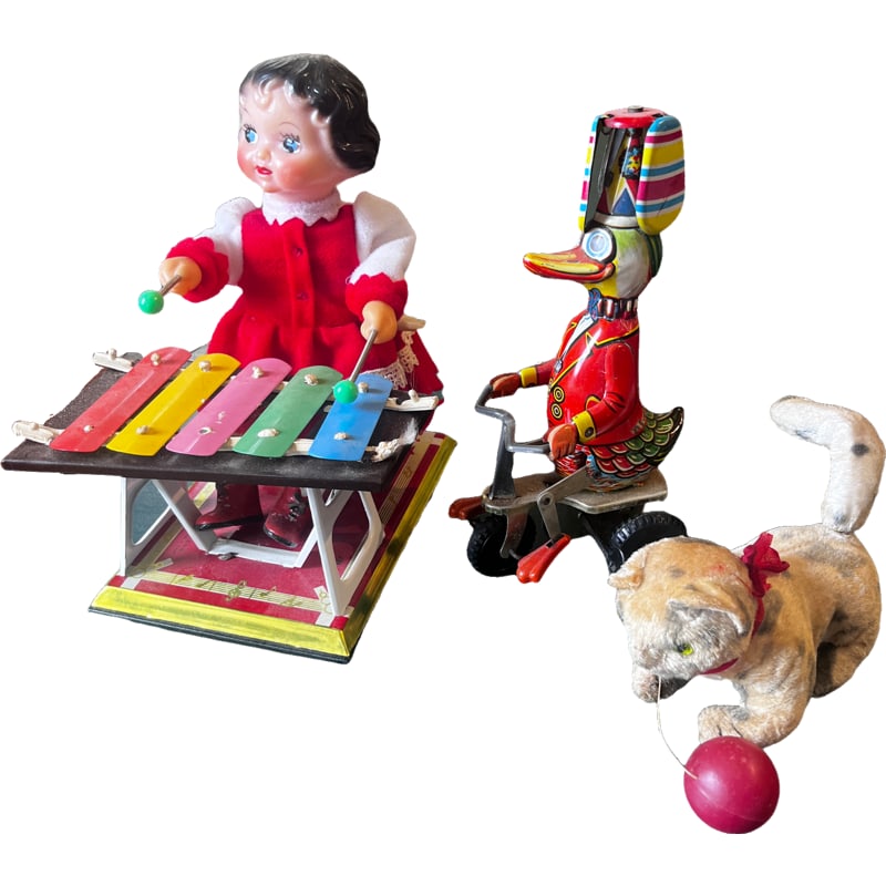 Lot of Vintage Wind Up Toys, Tin Type, Steiff (1 of 6)