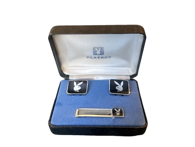 Vintage Playboy Bunny Cuff Links & Tie Bar (1 of 7)