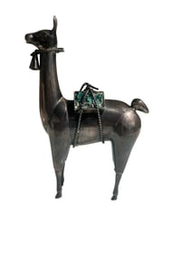 Sterling Silver and turquoise Llama Figurine ~ 950 silver