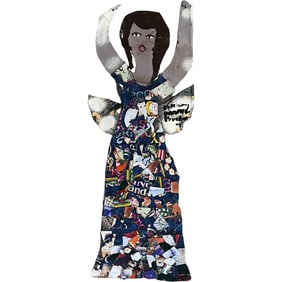 Folk Art Angel Tin Sculpture by Mary Proctor
