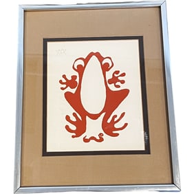 Inuit ? Frog Silkscreen Print Signed