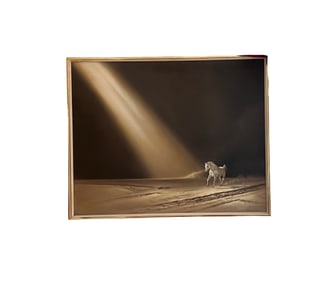 Signed Joseph BODNER ( American 1925 - 1982) Vintage Horse Painting on Canvas