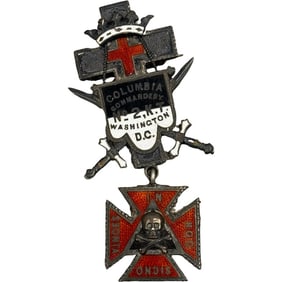 Masonic Knights / Vintage Belts, Pin, Templar Hat, Photograph of Man In Uniform, Knights Templar