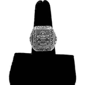 Sterling Silver, South Carolina High School Fraternity Ring, Dark Horseman’s Club