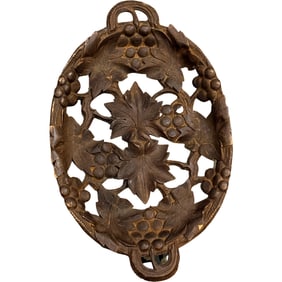 Black Forest Carved Wood Bowl, Serving Tray, Wall Plate