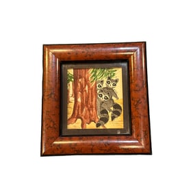 Small Raccoon Watercolor Painting / Signed