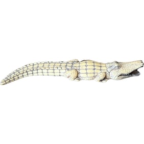 Carved Bone Crocodile Miniature