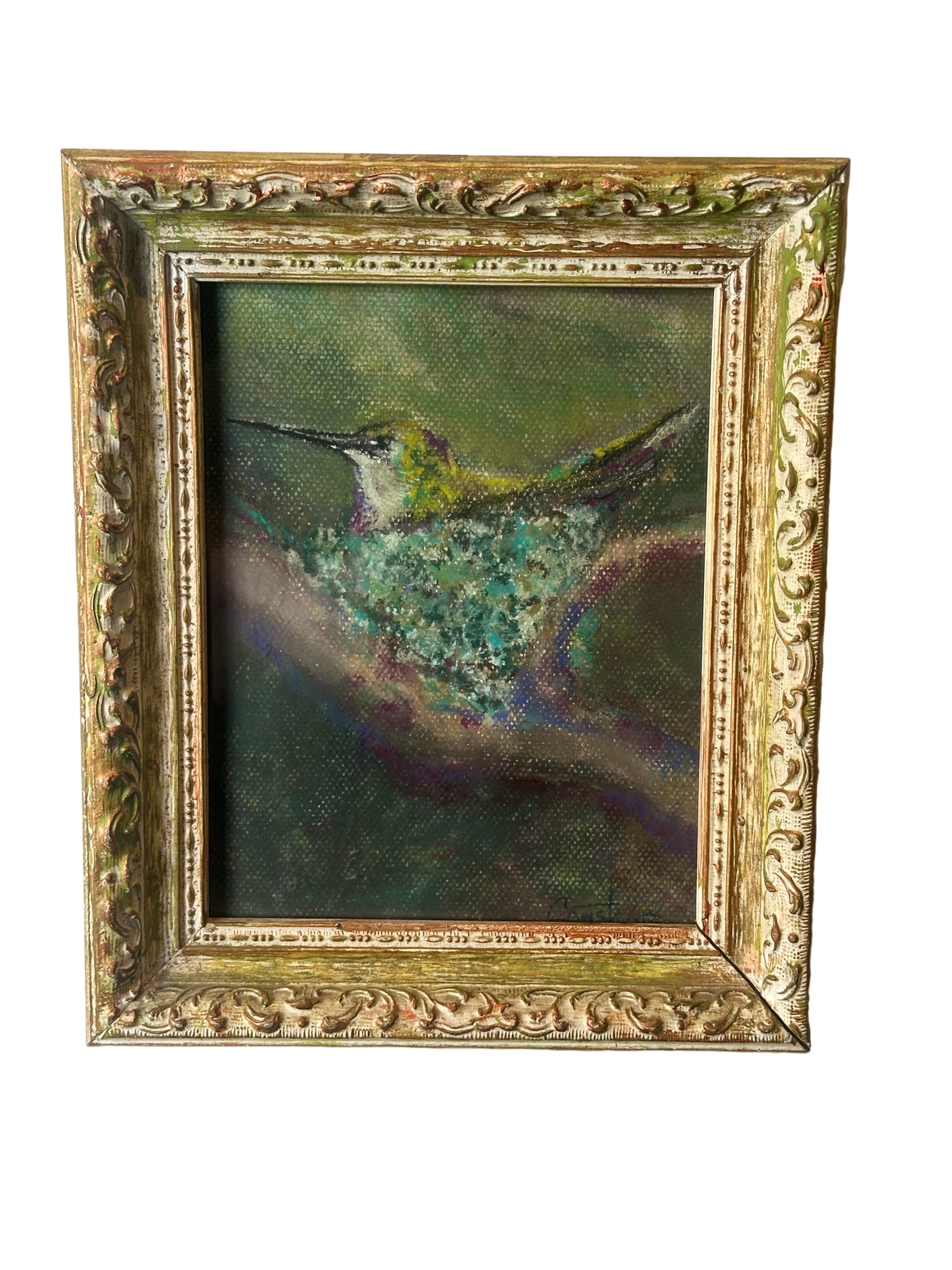 pastel on paper signed: beautiful pastel on paper signed constance this frame is amazing!! **SHIPPING on this item offered through, UPS 843-971-4111 store3809@theupsstore.com -Pak Mail 843-849-0310- info@charlestonshipping.c