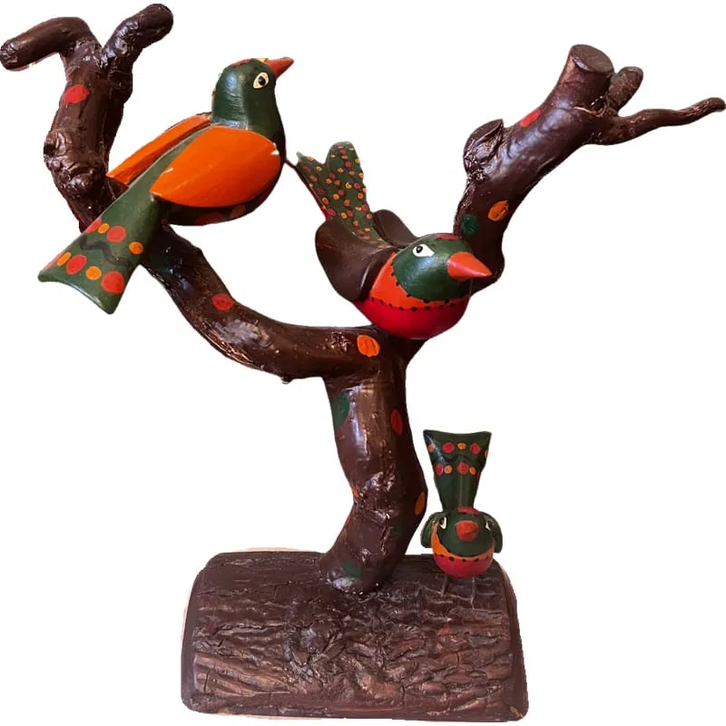 Folk Art Bird Sculpture by Dan Noyes (1 of 5)