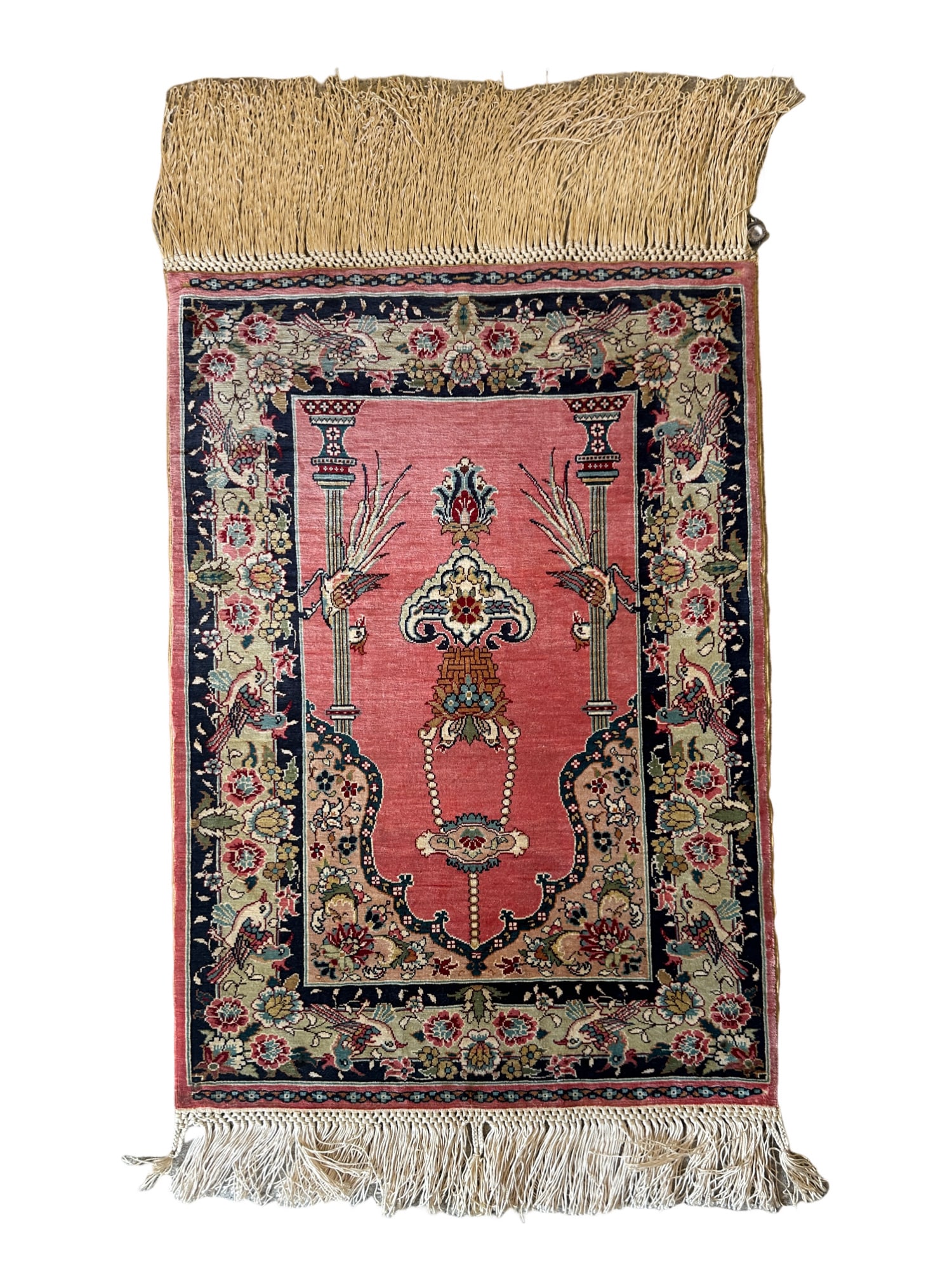 Bazaar 54 silk hereke rug: stunning Bazaar 54 silk hereke rug 27"14" in house shipping