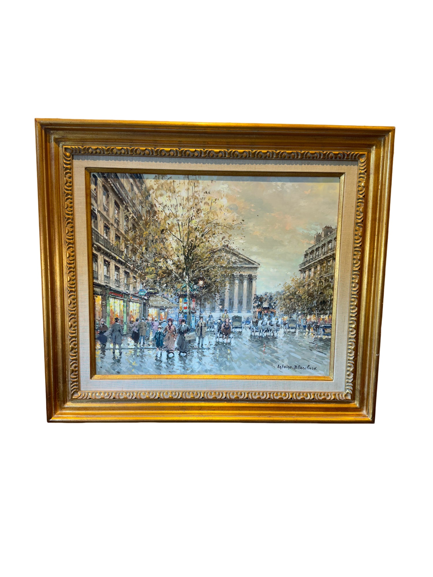 Antoine Blanchard "Marche oux Fleurs de ca madeleine" Acrylic on canvas (1 of 5)