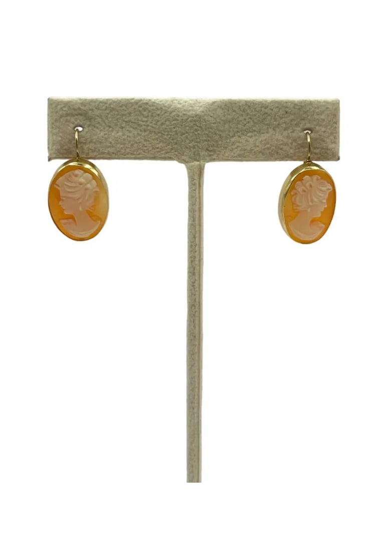 14K Gold Cameo Earrings (1 of 4)
