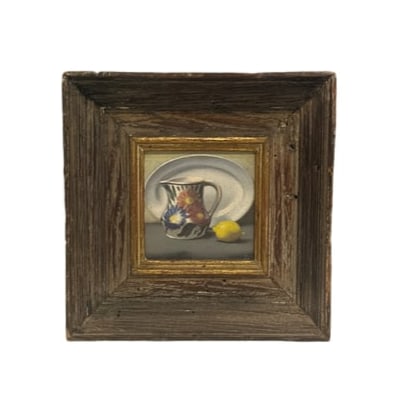 miniature still life signed E B (1 of 5)