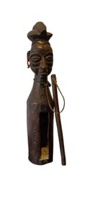 Mukoku African Carved Wood Yaka (Bayaka) Slit Drum Sculpture
