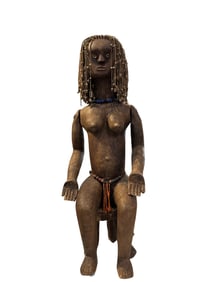 African female articulated ancestor figure  Jita? tanzania? dan liberia?
