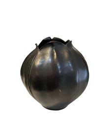 Antique Japanese Bronze Lotus Bud Shape Vase