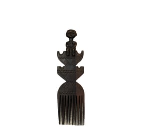 Koulango Comb Standing Figural Comb
