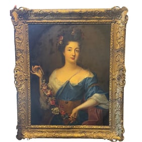 ‘Portrait of a Lady’ with Flowers by Pierre Mignard (1610-1695) French