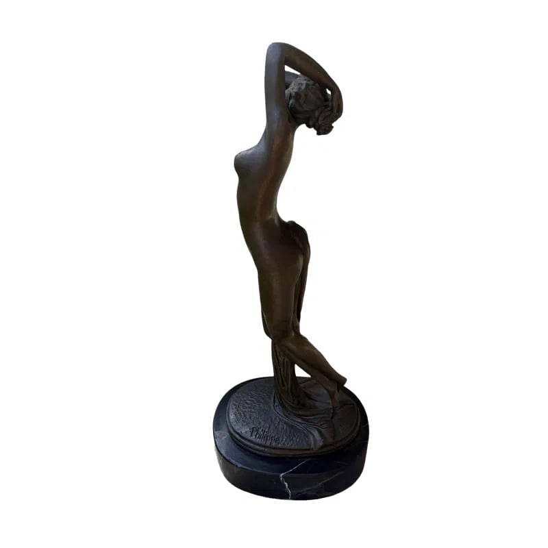 Paul Philippe Bronze Sculpture, Signed: Paul Philippe, French (1870-1930). Signed Measurements: 14.5" x 4"L x 6"D **IN HOUSE SHIPPING offered on this lot