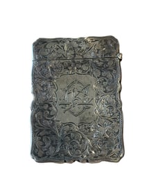 Sterling Silver Mappin & Webb (John Newton Mappin) Card case/ VICTORIAN ENGRAVED CALLING CARD CASE.