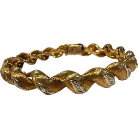14K Gold Bracelet with diamonds