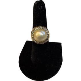 14K Gold Pearl Ring