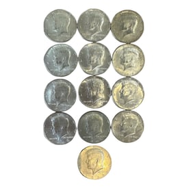 13 Silver Kennedy Half Dollar Coins 40% Silver