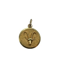 gold Capricorn zodiac sign pendant