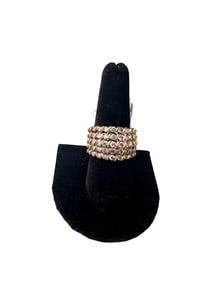 10K Yellow Gold Ring with Round White Diamonds