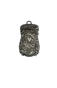 Victorian Sterling Carved Match Safe