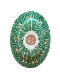 Chinese Export Cabbage Leaf Famille Verte Porcelain