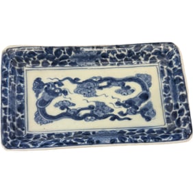 Antique Imari Dyed Fuki Choshun Dragon Edo Period