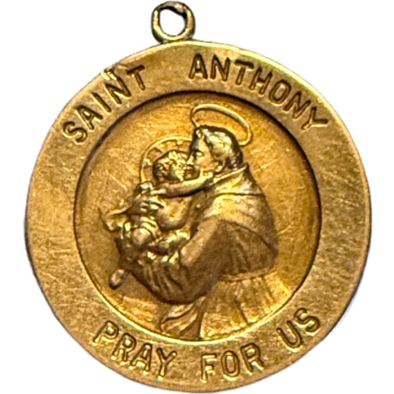 14K Gold Saint Anthony Pendant / Charm (1 of 2)