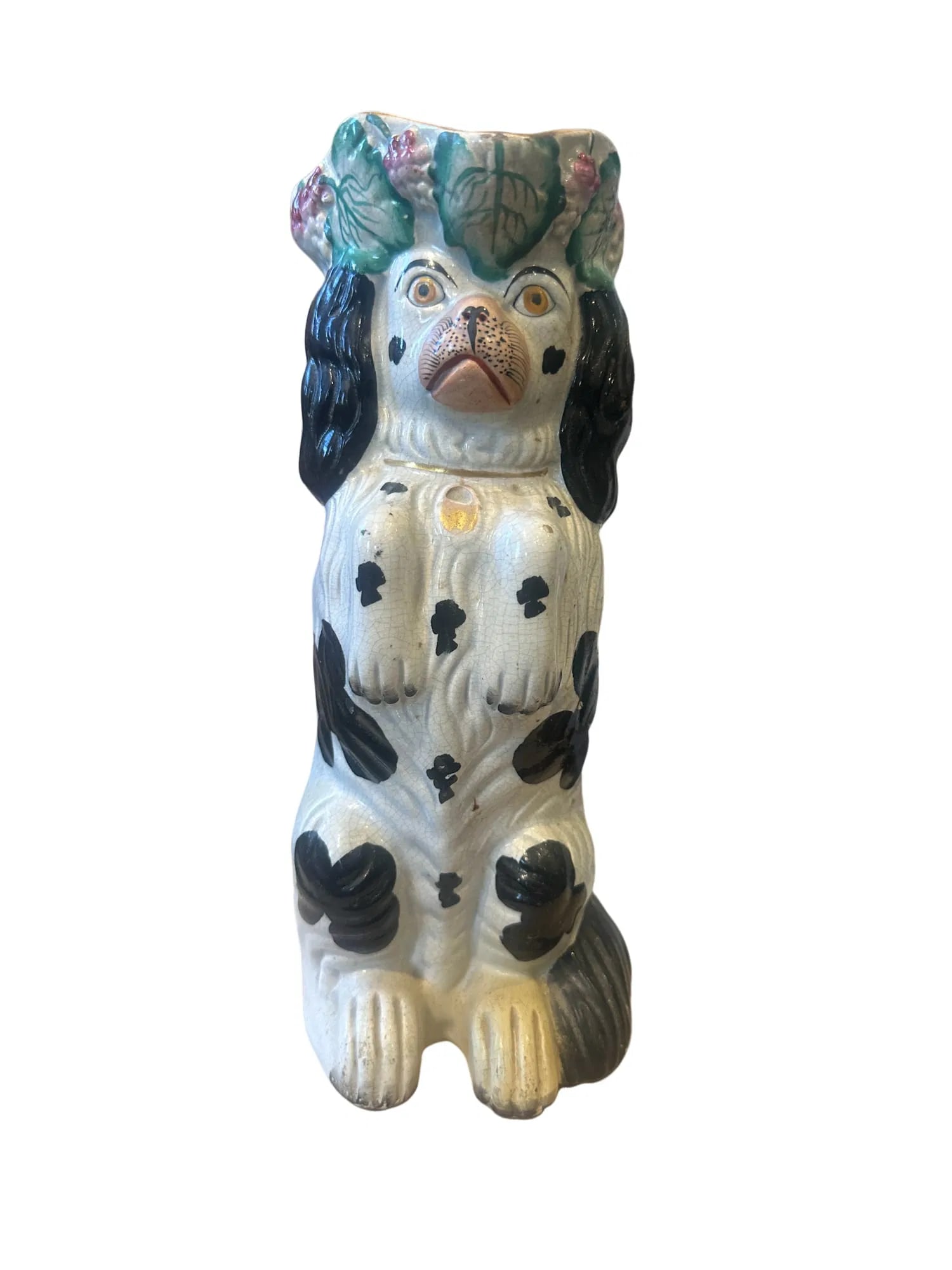 Antique Pottery Begging Spaniel Dog Toby Jug staffordshire pottery?? (1 of 6)