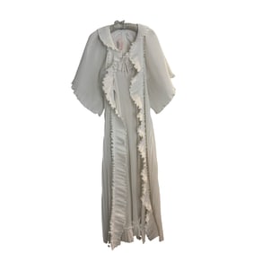 Vintage Zandra Rhodes Pleated Duster and Slip Dress Ensemble