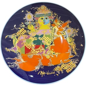 Porcelain Wall Display Plate by Bjorn Wiinblad for Rosenthal Studio Line Germany