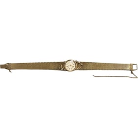 14K Yellow Gold Mesh Style Watch