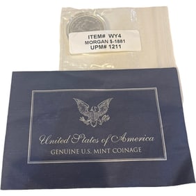 1881 Morgan Silver Dollar Coin - P Mint Mark