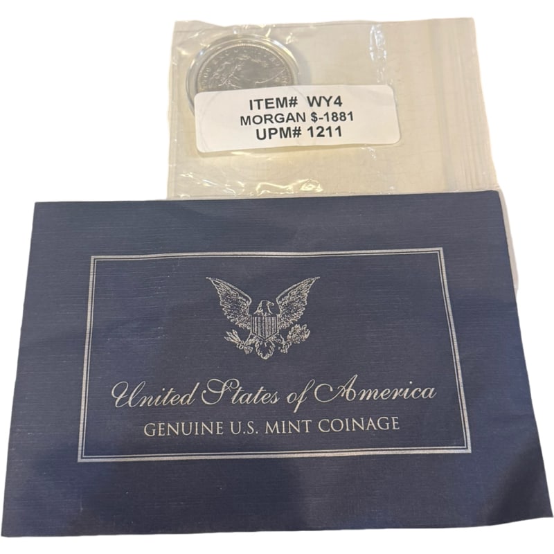 1881 Morgan Silver Dollar Coin - P Mint Mark (1 of 3)