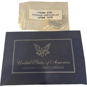 1889 Morgan Silver Dollar Coin - P Mint Mark