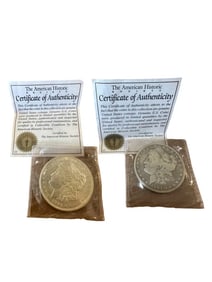 lot of two Morgan Silver Dollar 1901 and 1921