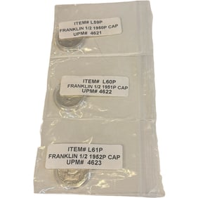 Lot of Franklin Half Dollar Coins - 1950, 1951, 1952 - P Mint