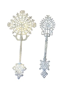 A pair of Ethiopian Procession Crosses