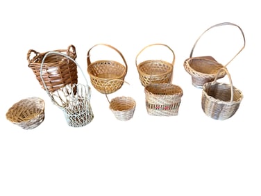 vintage miniature baskets