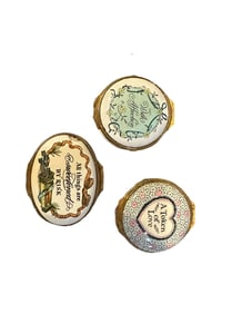 Vintage Bilston & Battersea /Halcyon Days Enamel Trinket boxes